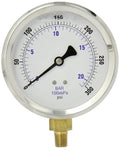 LIQUID FILLED SUCTION AND DISCHARGE GAUGES, 30-0-150/0-300 4"